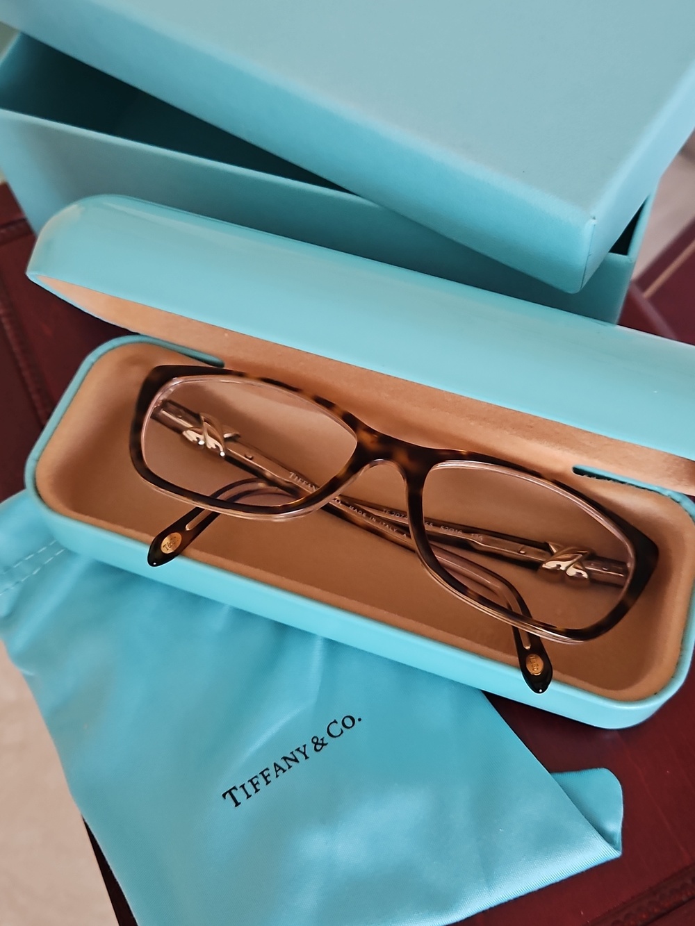 Tiffany & Co. Infinity Eyeglasses, Hard Box, Pouch And Card - Picture 4 of 13